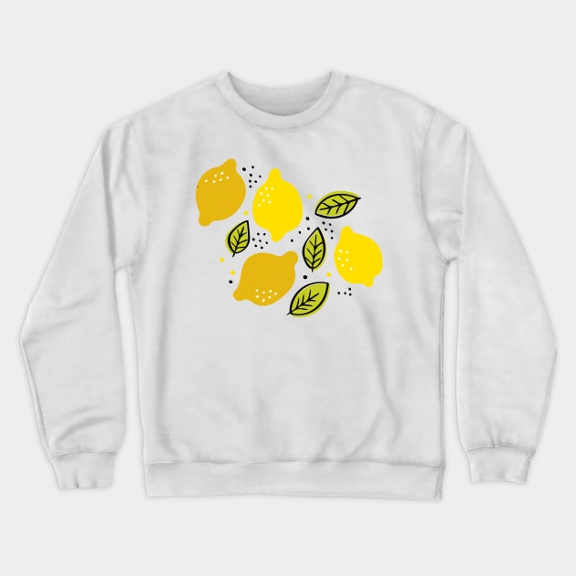 Fresh Lemons Crewneck Sweatshirt by Jacqueline Hurd